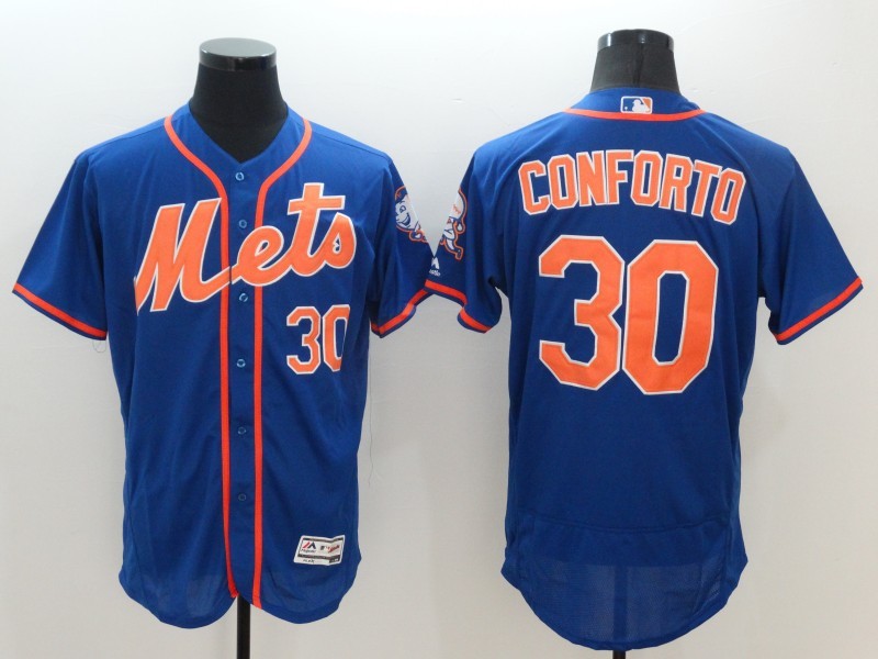 Mets 30 Michael Conforto Blue Flexbase Jersey