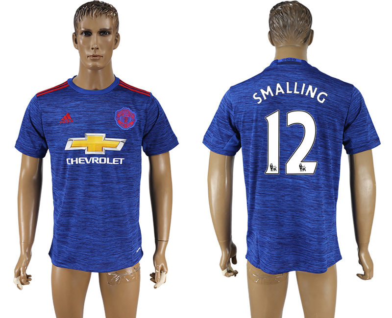 2016-17 Manchester United 12 SMALLING Away Thailand Soccer Jersey