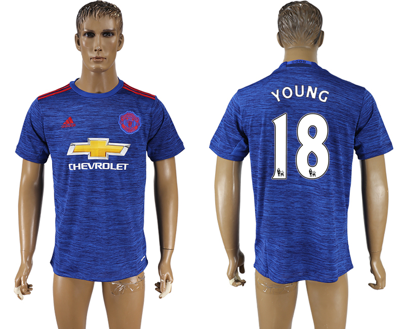 2016-17 Manchester United 18 YOUNG Away Thailand Soccer Jersey