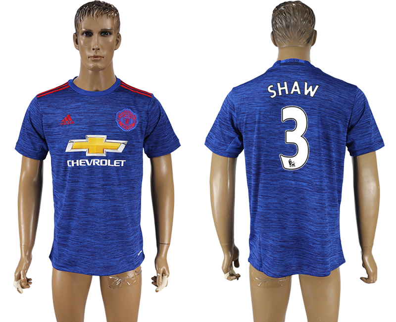 2016-17 Manchester United 3 SHAW Away Thailand Soccer Jersey