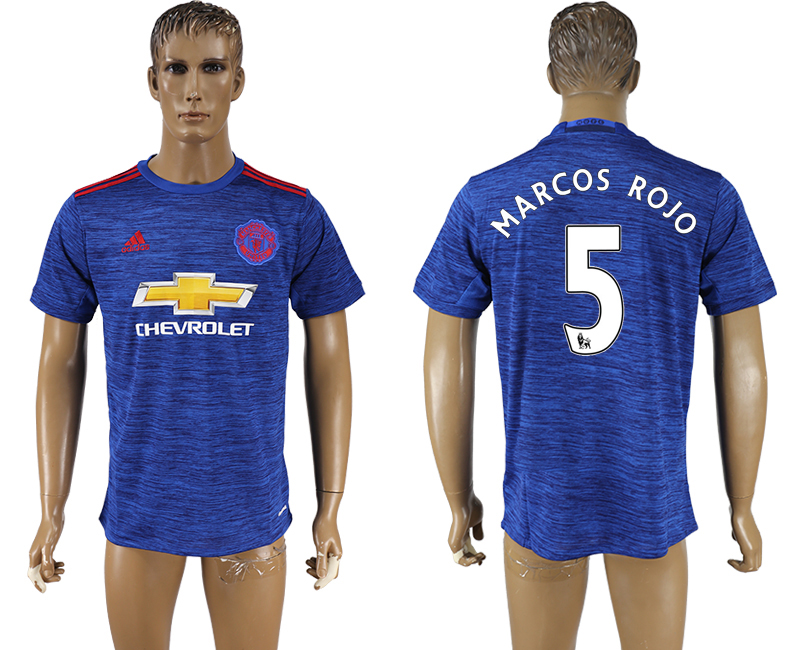 2016-17 Manchester United 5 MARCOS ROJO Away Thailand Soccer Jersey