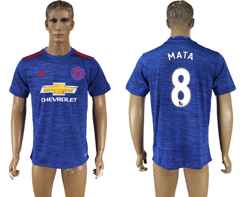 2016-17 Manchester United 8 MATA Away Thailand Soccer Jersey