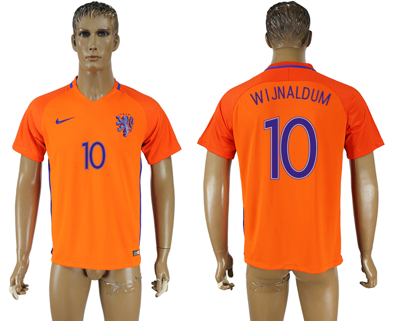 2016-17 Netherlands 10 WIJNALDUM Home Thailand Soccer Jersey