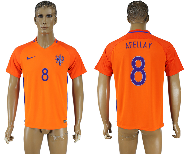 2016-17 Netherlands 8 AFELLAY Home Thailand Soccer Jersey