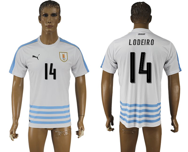2016-17 Uruguay 14 LODEIRO Away Thailand Soccer Jersey