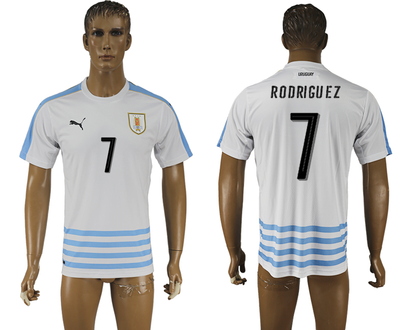 2016-17 Uruguay 7 RODRIGUEZ Away Thailand Soccer Jersey