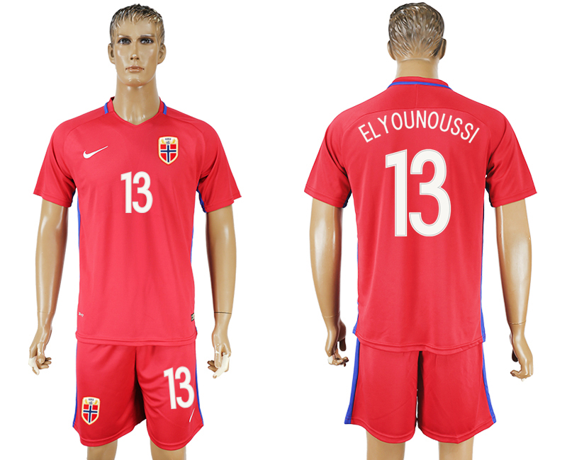 2016-17 Norway 13 ELYOUNOUSSI Home Soccer Jersey