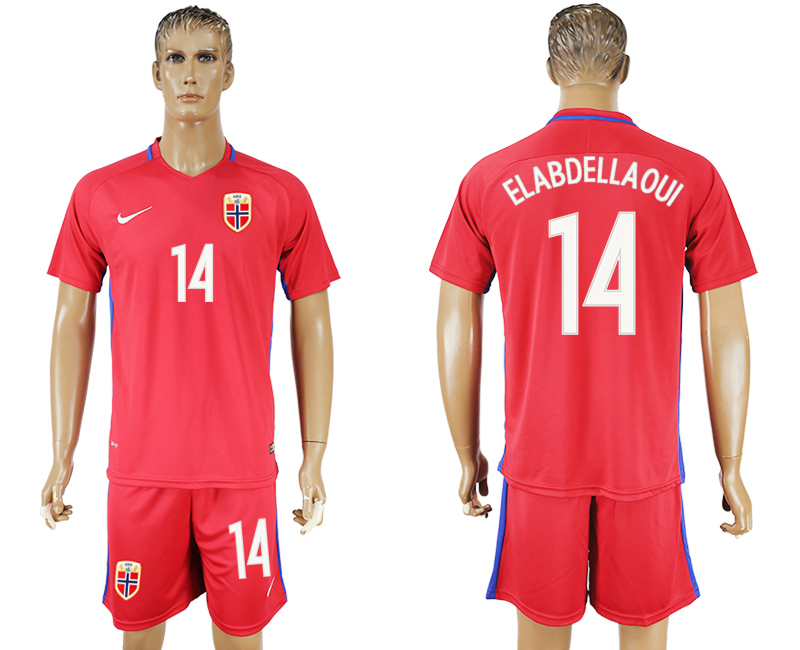 2016-17 Norway 14 ELABDELLAOUI Home Soccer Jersey