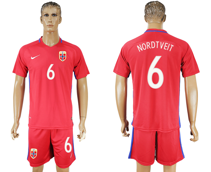 2016-17 Norway 6 NORDTVEIT Home Soccer Jersey
