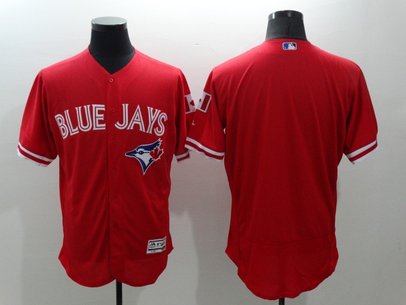 Blue Jays Blank Red Canada Day Flexbase Jersey