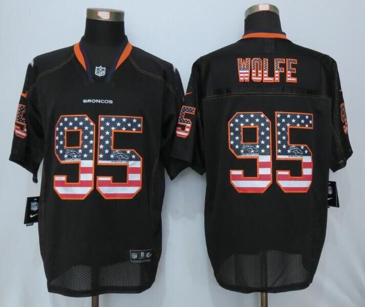 Nike Broncos 9 Derek Wolfe Black USA Flag Elite Jersey
