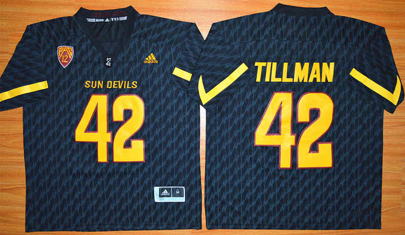 Arizona State Sun Devils 42 Pat Tillman Black College Jersey