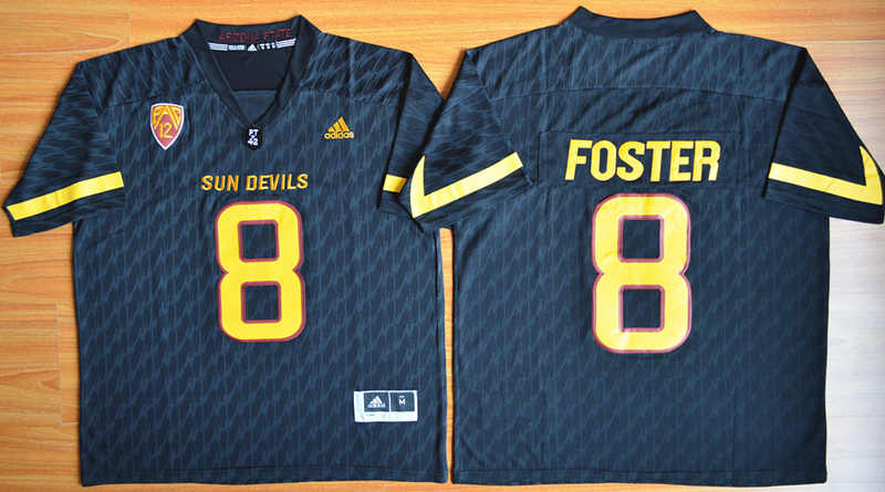 Arizona State Sun Devils 8 D.J. Foster Black College Jersey