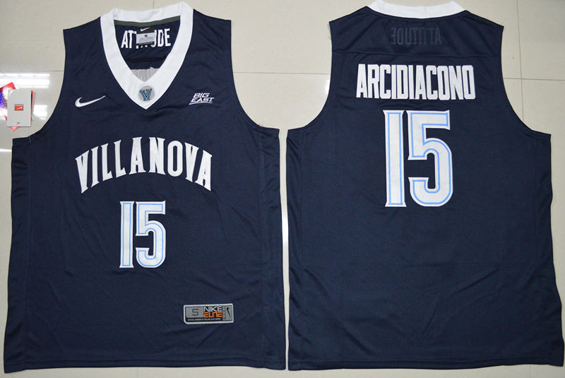 Villanova Wildcats 15 Ryan Arcidiacono Navy Blue Basketball College Jersey
