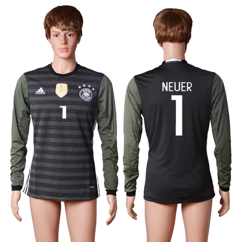 Germany 1 NEUER Away Long Sleeve Thailand Soccer Jersey