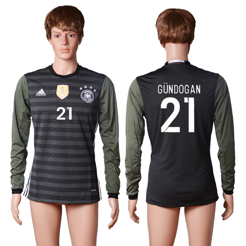 Germany 21 GUNDOGAN Away Long Sleeve Thailand Soccer Jersey