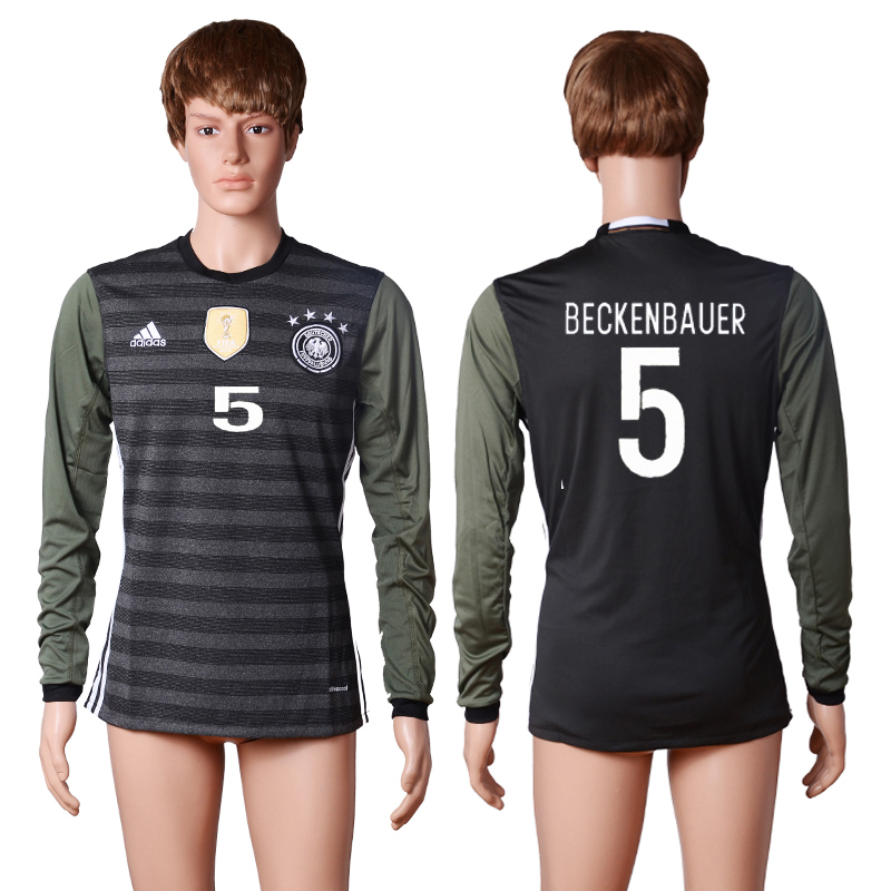 Germany 5 BECKENBAUER Away Long Sleeve Thailand Soccer Jersey