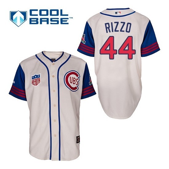 Cubs 44 Anthony Rizzo Cream 1942 Turn Back The Clock Cool Base Jersey