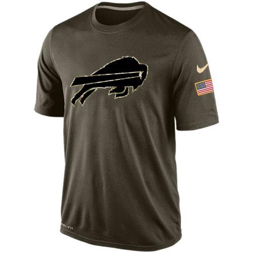 Bills Team Logo Olive Salute To Service Men's T Shirt