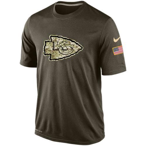Chiefs Team Logo Olive Salute To Service Men's T Shirt