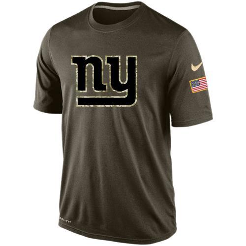 Giants Team Logo Olive Salute To Service Men's T Shirt