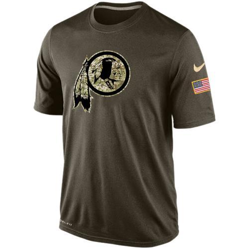 Redskins Team Logo Olive Salute To Service Men's T Shirt