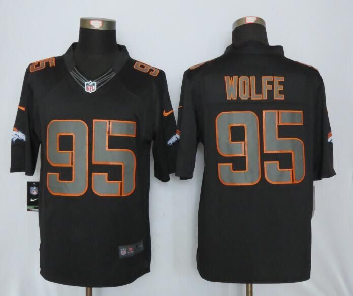 Nike Broncos 95 Derek Wolfe Black Impact Limited Jersey