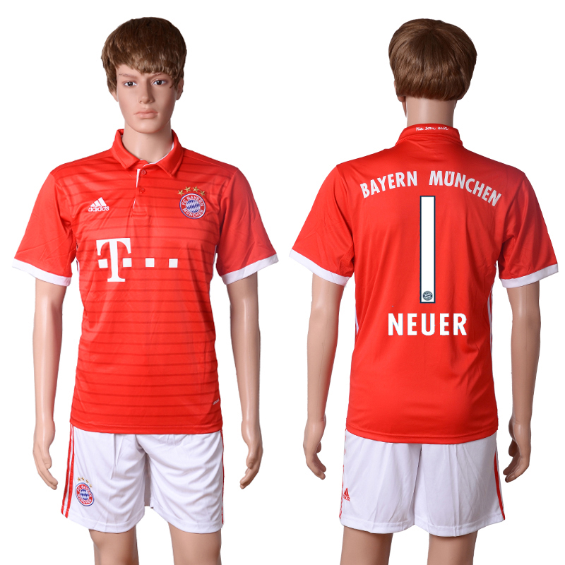 2016-17 Bayern Munich 1 NEUER Home Soccer Jersey