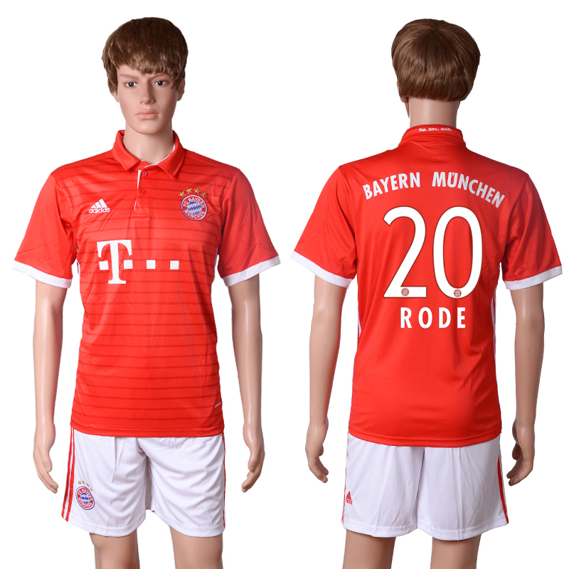 2016-17 Bayern Munich 20 RODE Home Soccer Jersey