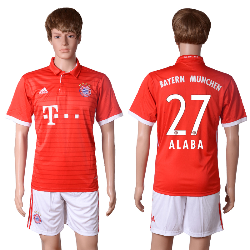 2016-17 Bayern Munich 27 ALABA Home Soccer Jersey 2016-17 Bayern Munich 27 ALABA Home Soccer Jersey