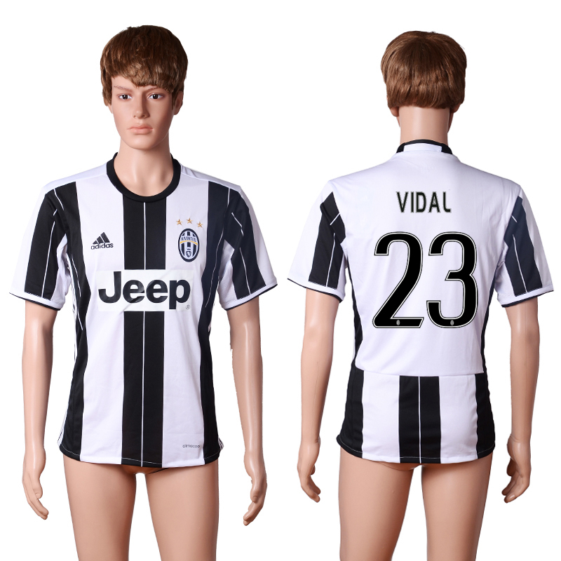 2016-17 Juventus 23 VIDAL Home Thailand Soccer Jersey