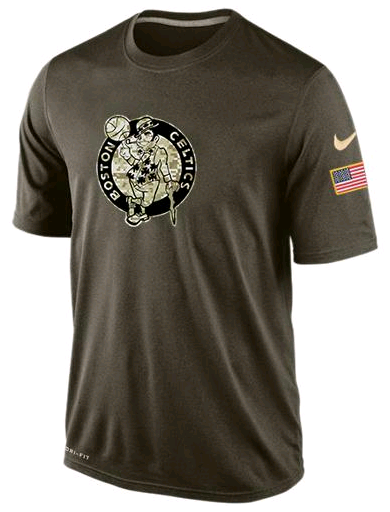 Nike Boston Celtics Olive Salute To Service Men's Dri-Fit T-Shirt
