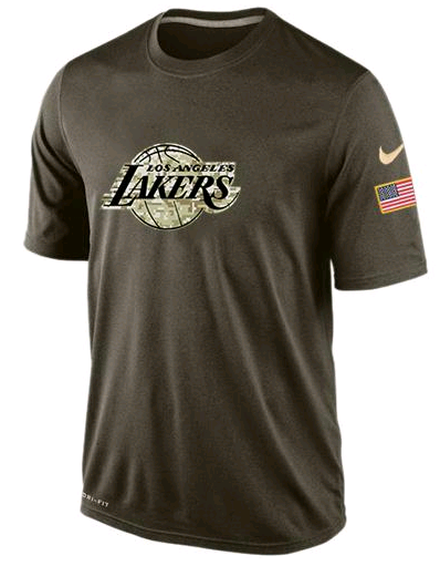 Nike Los Angeles Lakers Olive Salute To Service Men's Dri-Fit T-Shirt
