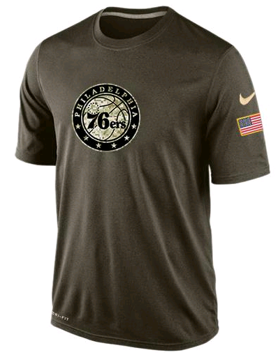 Nike Philadelphia 76ers Olive Salute To Service Men's Dri-Fit T-Shirt