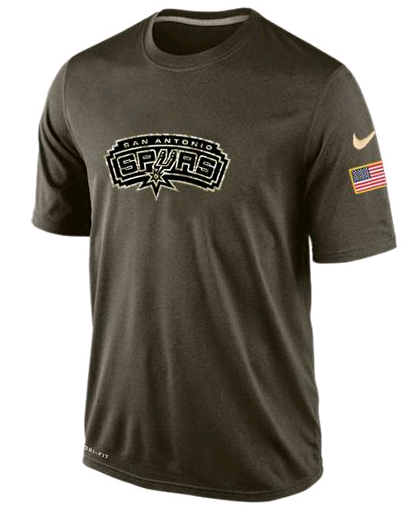 Nike San Antonio Spurs Olive Salute To Service Men's Dri-Fit T-Shirt