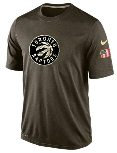 Nike Toronto Raptors Olive Salute To Service Men's Dri-Fit T-Shirt