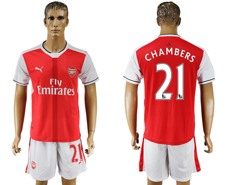 2016-17 Arsenal 21 CHAMBERS Home Soccer Jersey