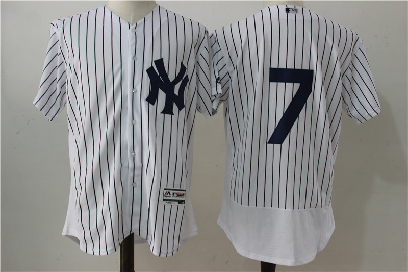 Yankees 7 Mickey Mantle White Flexbase Jersey Yankees 7 Mickey Mantle White Flexbase Jersey