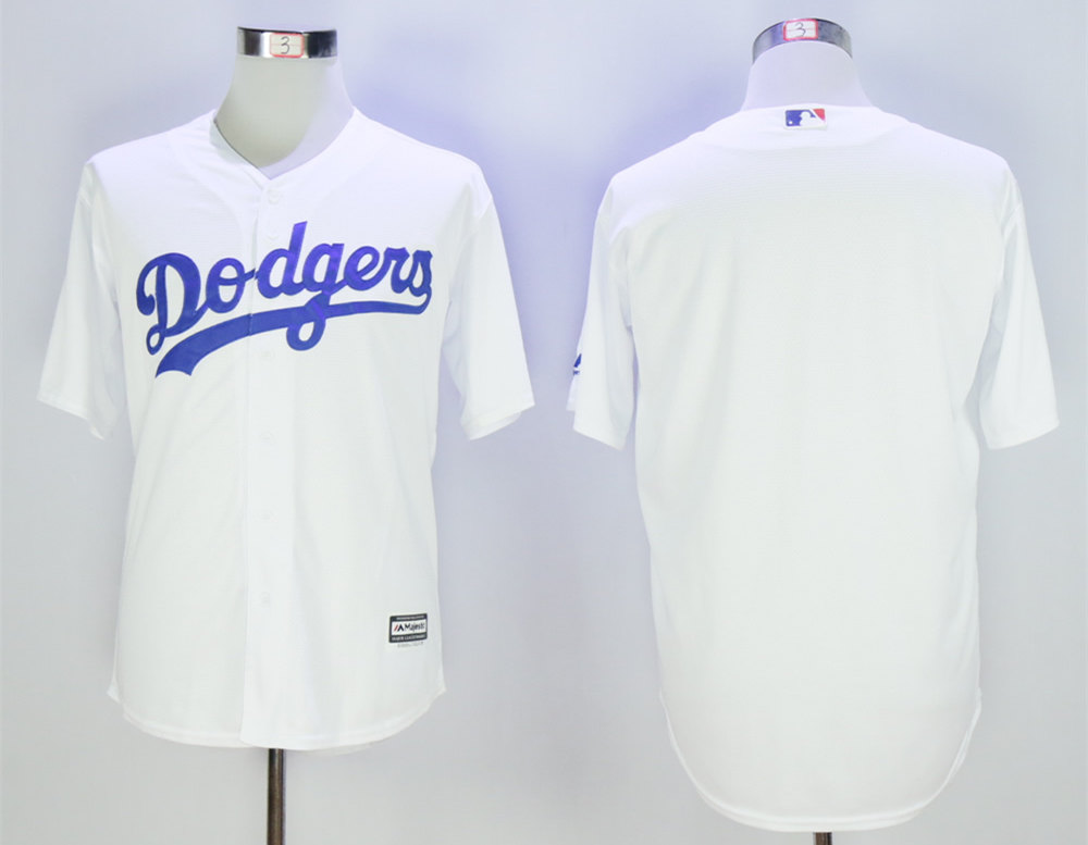 Dodgers Blank White New Cool Base Jersey