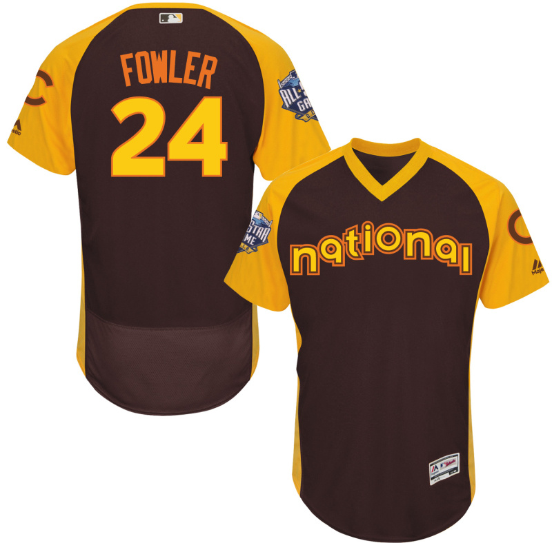 National League Cubs 24 Dexter Fowler Brown 2016 All-Star Game Flexbase Jersey