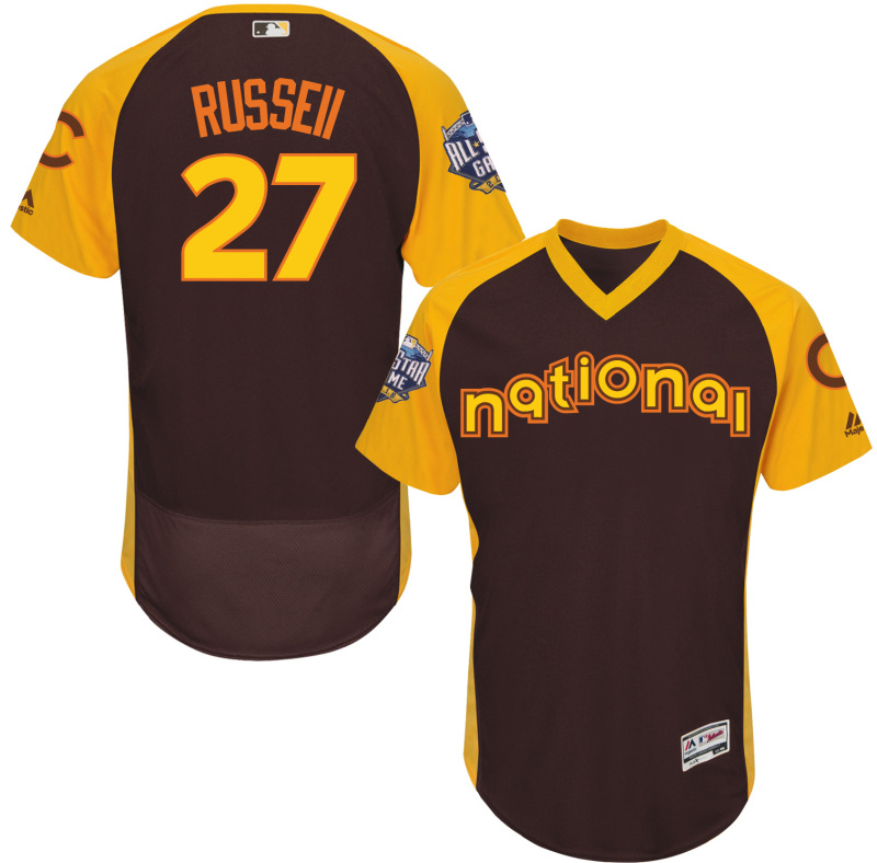 National League Cubs 27 Addison Russell Brown 2016 All-Star Game Flexbase Jersey