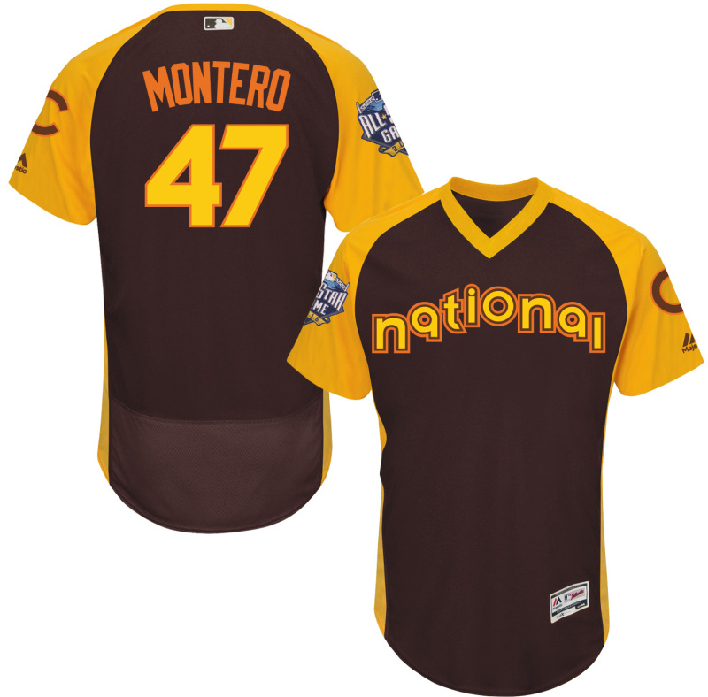 National League Cubs 47 Miguel Montero Brown 2016 All-Star Game Flexbase Jersey