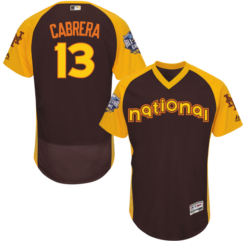 National League Mets 13 Asdrubal Cabrera Brown 2016 All-Star Game Flexbase Jersey