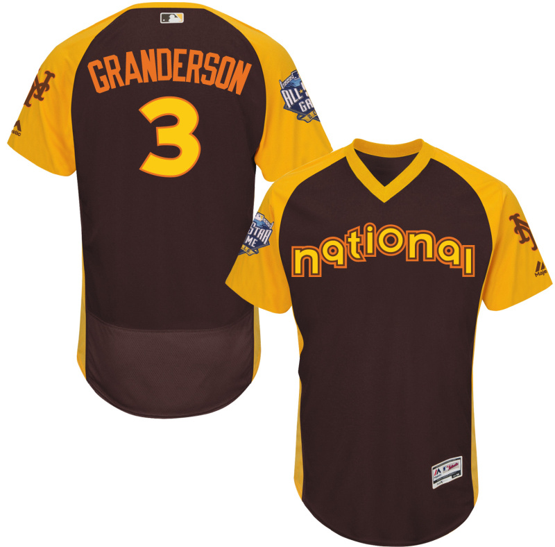 National League Mets 3 Curtis Granderson Brown 2016 All-Star Game Flexbase Jersey