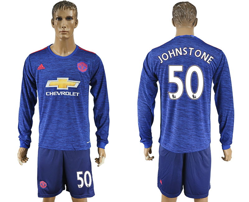 2016-17 Manchester United 50 JOHNSTONE Away Long Sleeve Soccer Jersey 2016-17 Manchester United 50 JOHNSTONE Away Long Sleeve Soccer Jersey