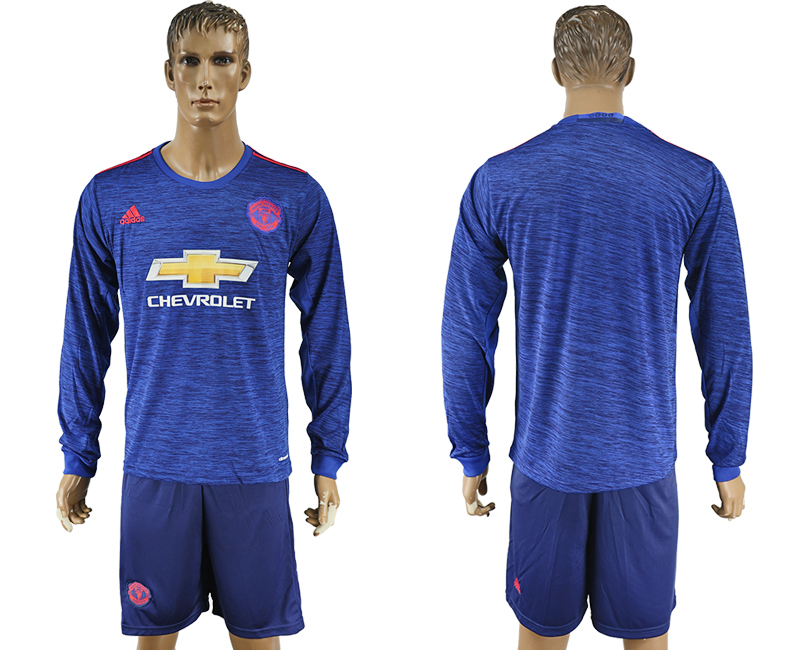 2016-17 Manchester United Away Long Sleeve Soccer Jersey