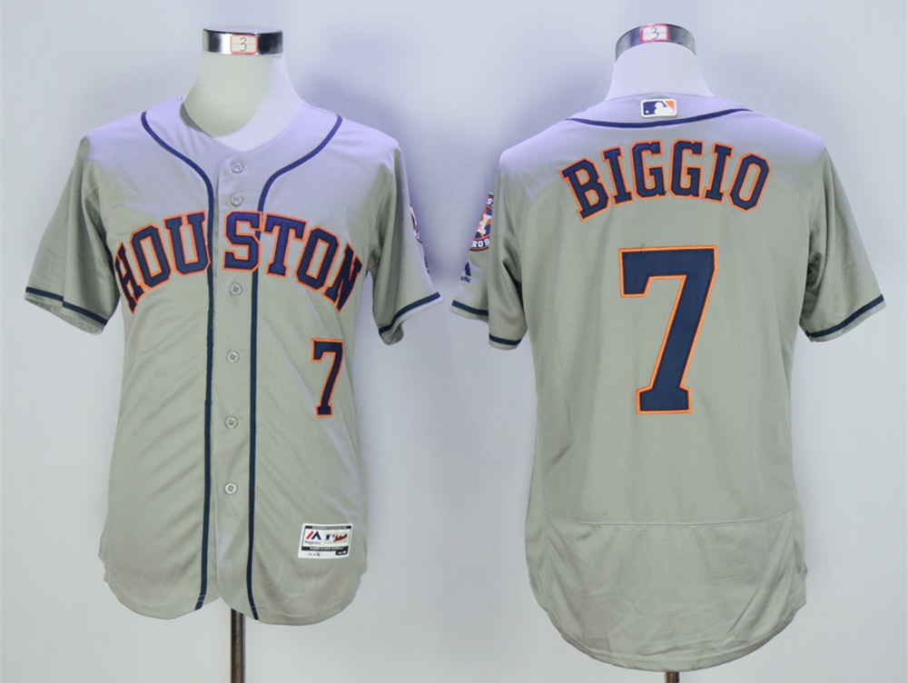Astros 7 Craig Biggio Grey Flexbase Jersey