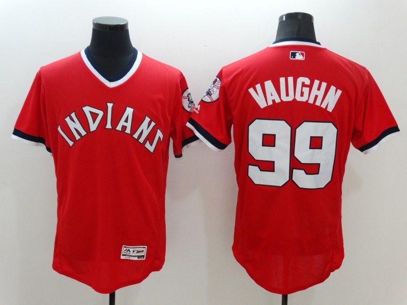 Indians 99 Ricky Vaughn Red Throwback Flexbase Jersey Indians 99 Ricky Vaughn Red Throwback Flexbase Jersey