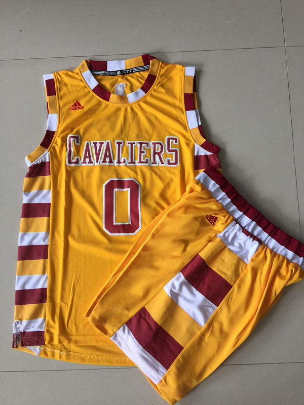 Cavaliers 0 Kevin Love Gold Swingman Jersey(With Shorts)