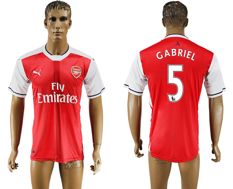 2016-17 Arsenal 5 GABRIEL Home Thailand Soccer Jersey 2016-17 Arsenal 5 GABRIEL Home Thailand Soccer Jersey